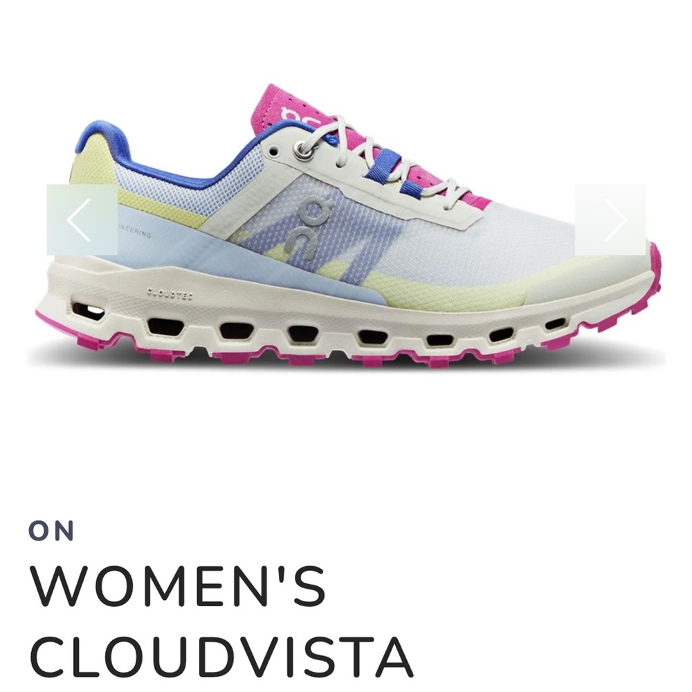 Preowned Women’s OnCloud Waterproof Cloudvista size 8.5 in heather/rhubarb